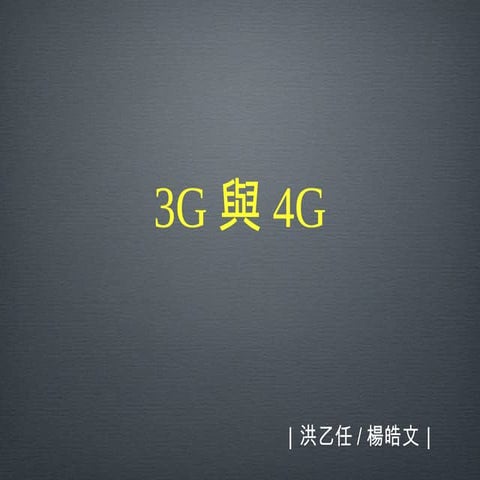 3 g 4g 計概報告