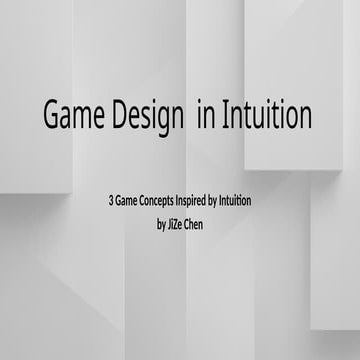 Three game concepts representing intuition powerpoint | PPTX