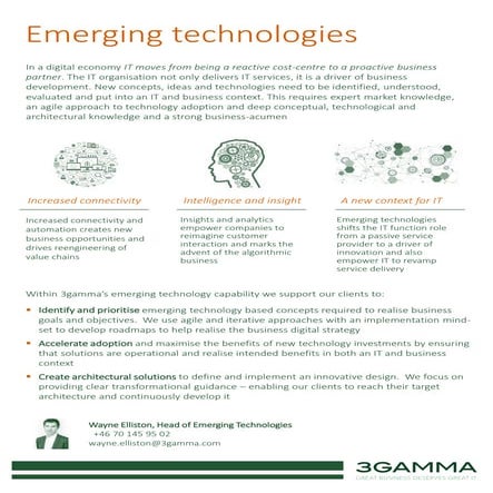 3gamma - Emerging technologies - What we do