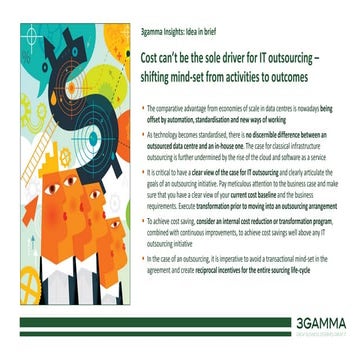 3gamma Insights - idea in brief - Cost can't be the sole driver for IT outsou...