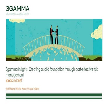 3gamma insights - Ideas in brief - Creating a solid foundation through cost-e...