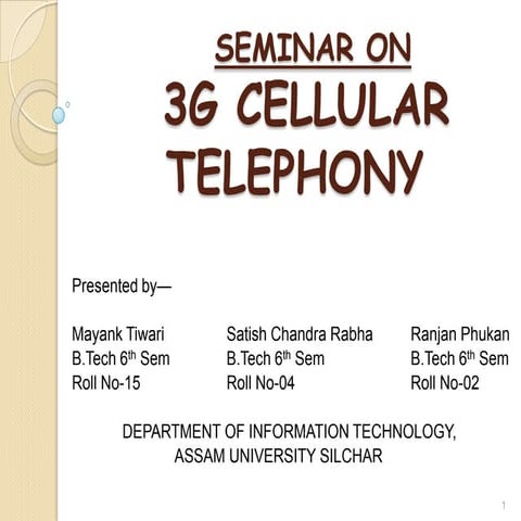 3g cellular telephony