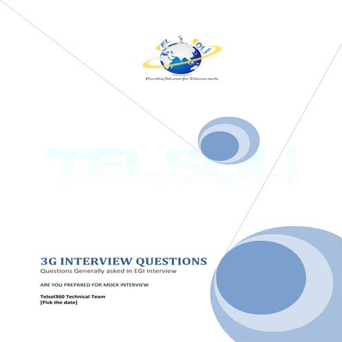 3 g interview question & answer  by telsol360