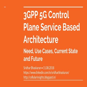 3GPP 5G Control Plane Service Based Architecture