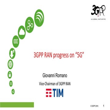 3GPP RAN progress on “5G”
