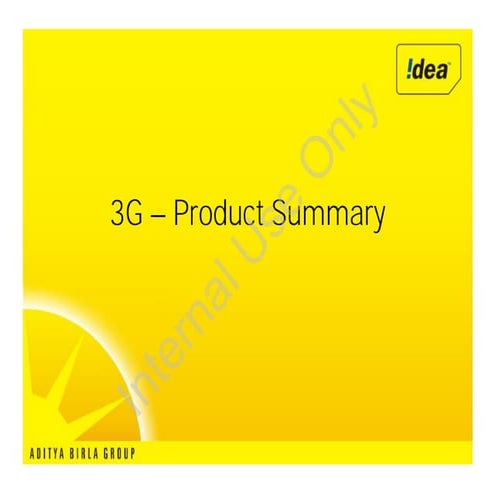 3G Product Summary