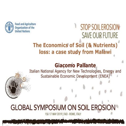 Economic assessment of Soil erosion in Malawi