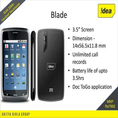 Utsav Mahendra : 3 G  Smartphone -Idea