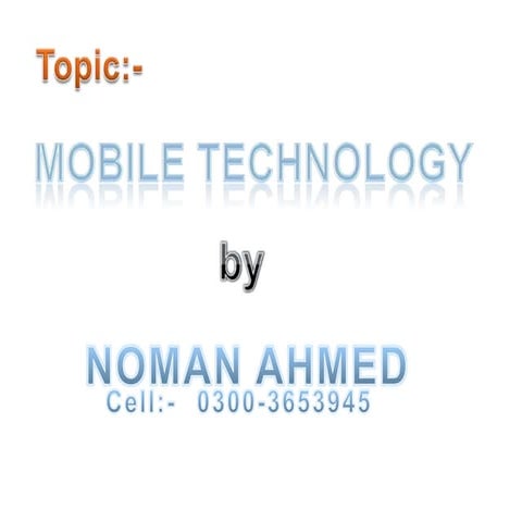 3G Technology by Noman Rajput