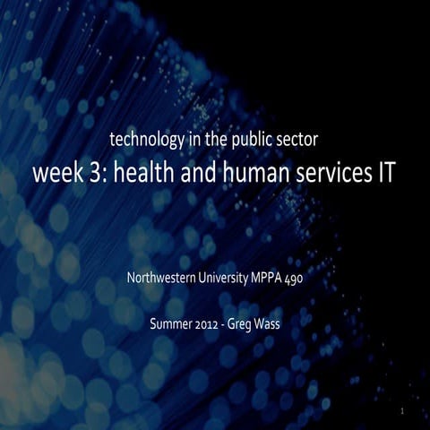 Week 3: Health and human services IT