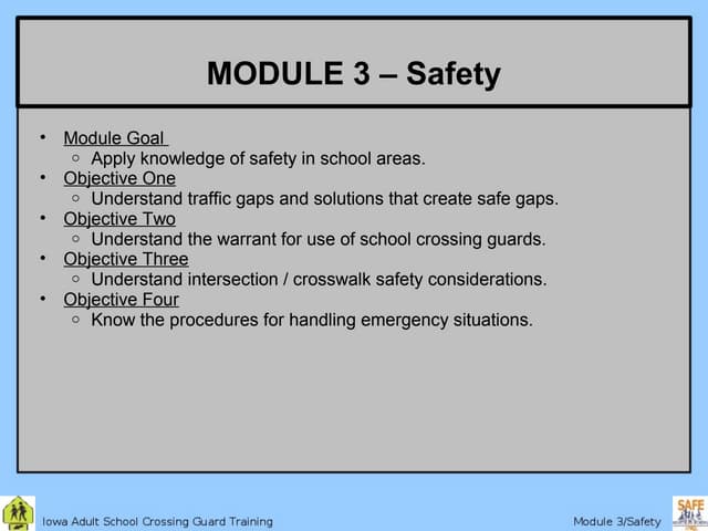 Crossing Guard 3 Safety