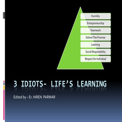3 idiots  life’s learning