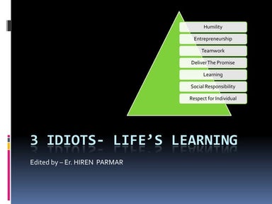 3 idiots  life’s learning