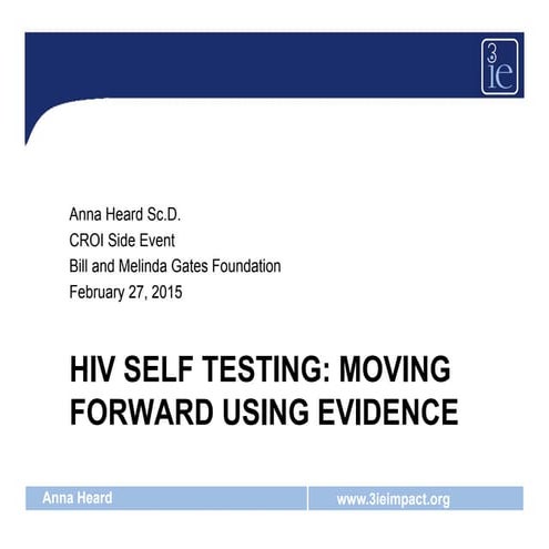 3ie HIV Oral Self Testing Summary February 2015