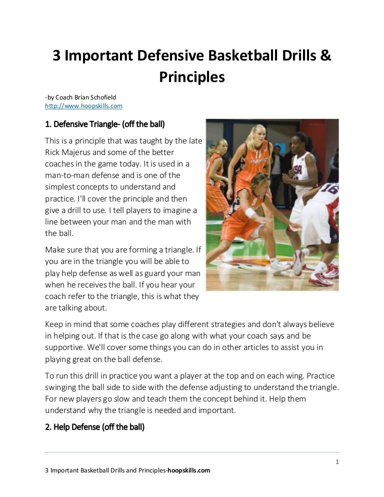 3 important defensive basketball drills and principles