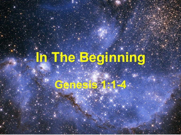 In The Beginning Genesis 114