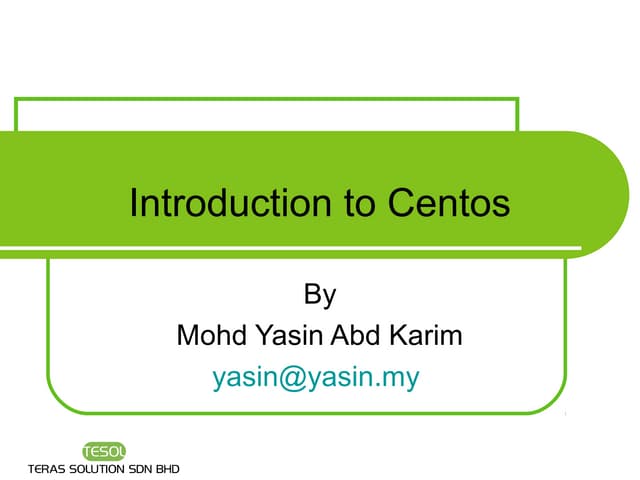 3. introduction of centos