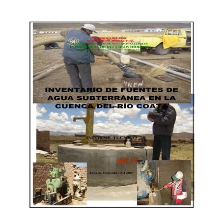 3 inventario de fuentes de agua subterránea en la cuenca del rio coata   2007...