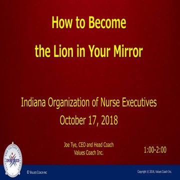 Becoming The Lion in Your Mirror