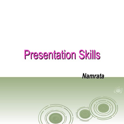 Presentation skills