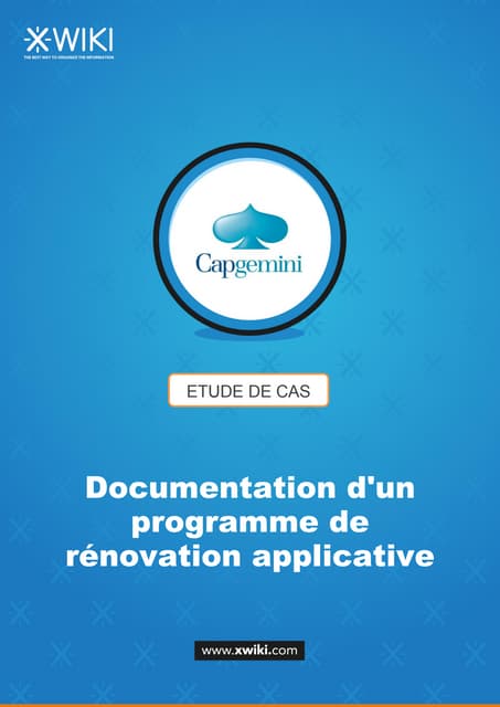 Documentation d'un programme de rénovation applicative : le cas Capgemini