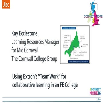Using Extron's "TeamWork" for collaborative learning in an FE college - Key E...