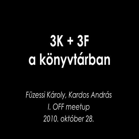 3K+3F a könyvtárban | PPT