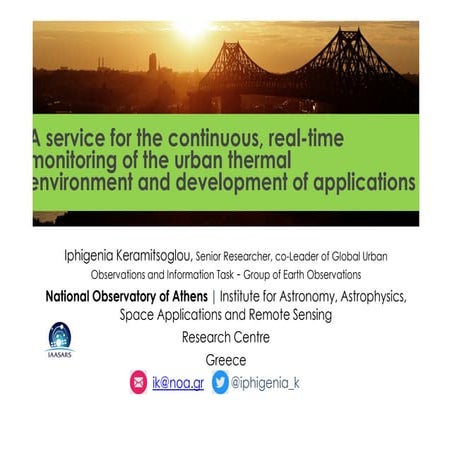 CAMS GS Urban Thermal Environment by Keramitsoglou 