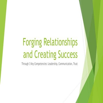3 Key Competencies: Leadership, Communication, and Trust