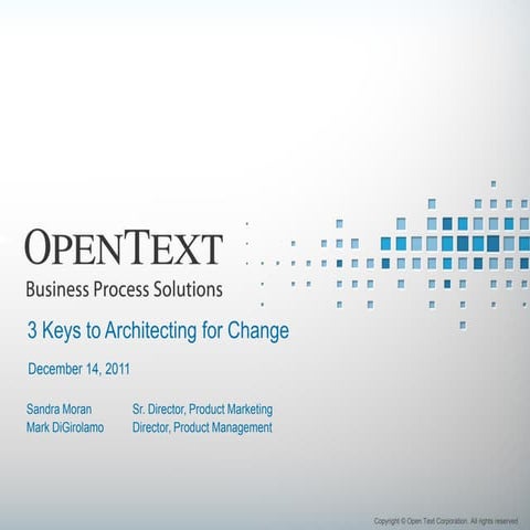 3 keys to architecting for change
