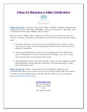 3 Keys to Enjoying a Sober Celebration