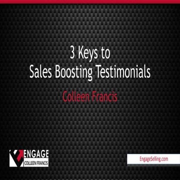 3 Keys to Sales Boosting Testimonials