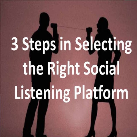 3 Insights Into Selecting a Social Listening Platform