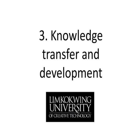 3 Knowledge Transfer