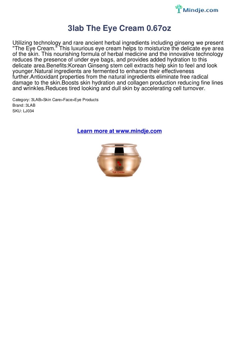 3lab eye cream
