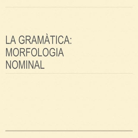 Les categories gramaticals en català per 2n d'ESO | PDF