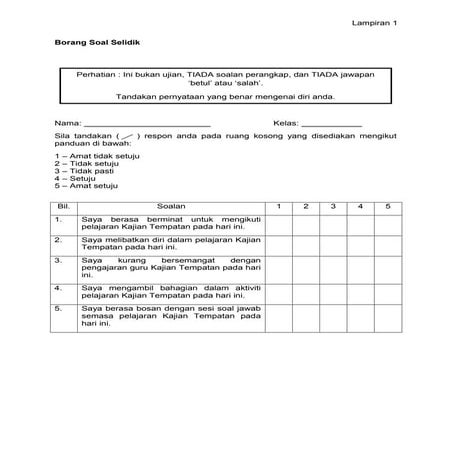 soal selidik 