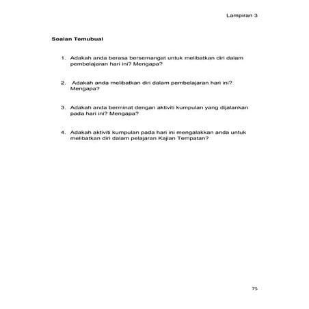 Soalan temu bual bagi kajian kes