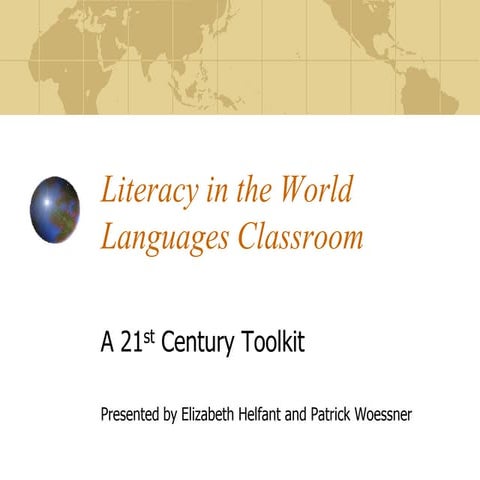 Literacy In The World Languages Classroom