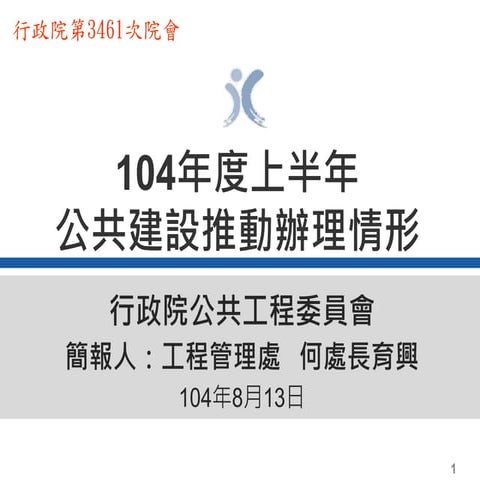 報3 工程會 上半年公共建設推動情形（m）