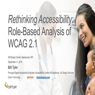 Rethinking Accessibility: Role-based Accessibility of WCAG 2.1