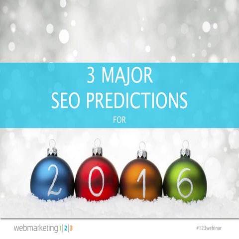 3 Major SEO Predictions for 2016