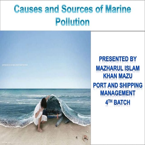 Causes and sources of marine pollution