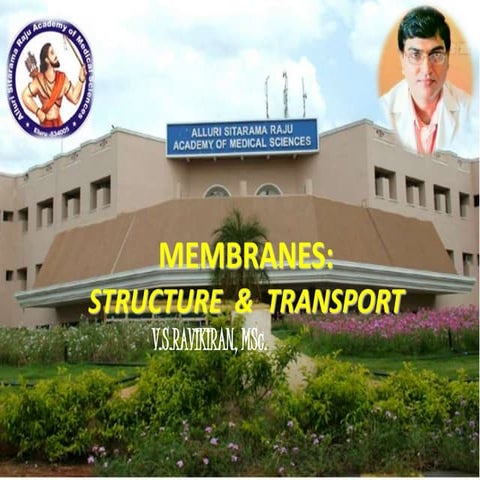 Membrane structure and transport  for medical school