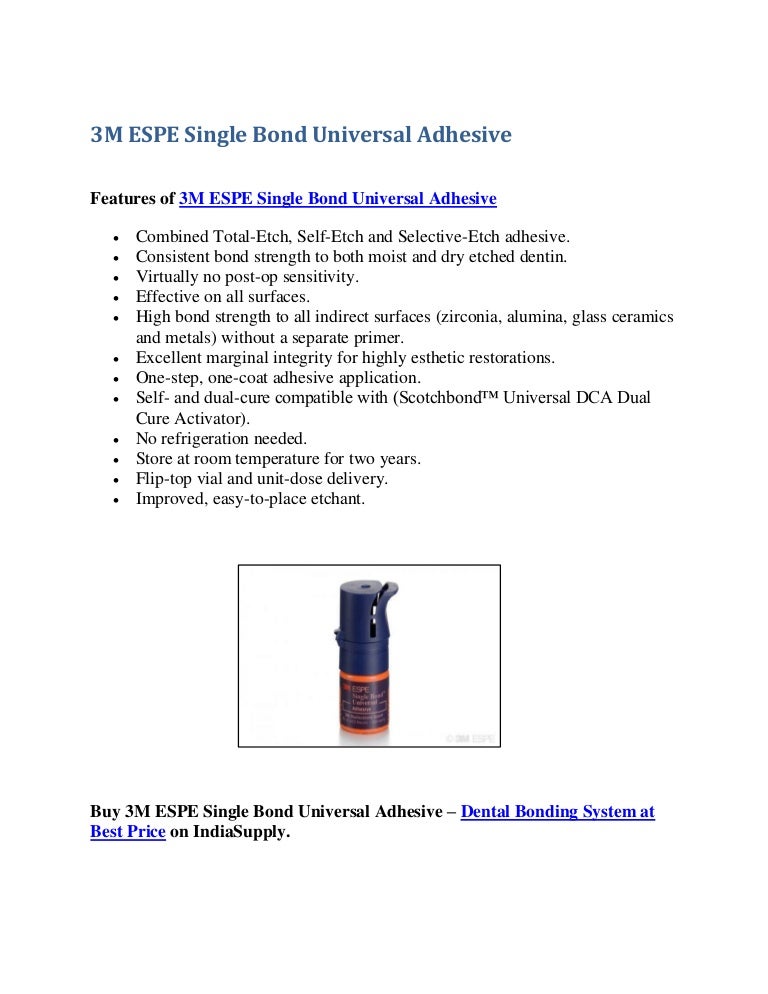 3 M Espe Single Bond Universal Adhesive