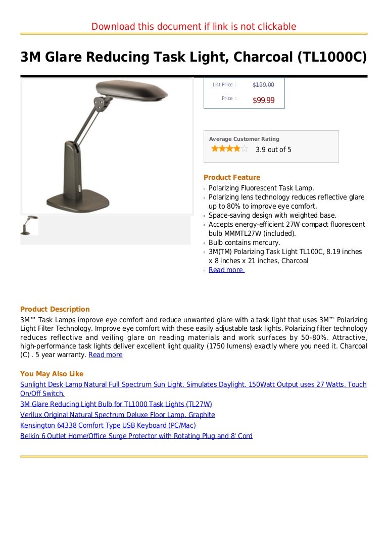 3m reading lamp