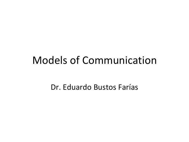 3 models of communication
