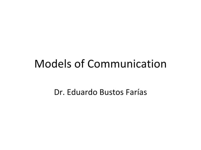 3 models of communication
