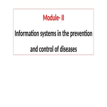 Information systems in the prevention and control of of disease pptx