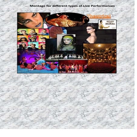 3 montages of different live performances